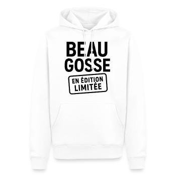 Beau gosse en édition limitée - Sweat à capuche Premium bio Homme - blanc - Devant - Nico (187cm)