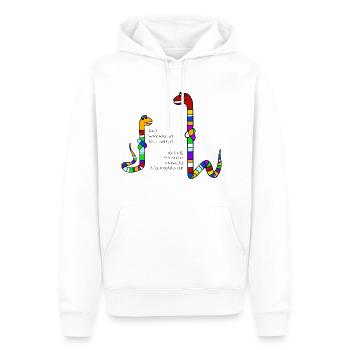Twisty snakes - Men’s Premium Organic Hoodie - white - Front - Nico (187cm)