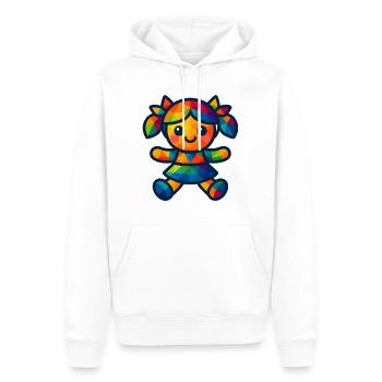 WPAP Polygon Kawaii Stil Baby Puppe - Männer Premium Bio Hoodie - Weiß - Vorne - Nico (187cm)