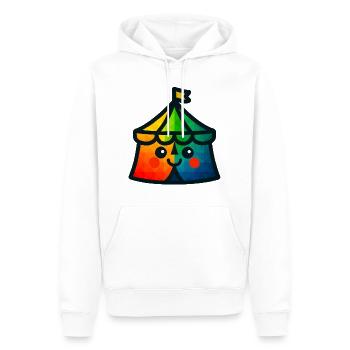 WPAP Polygon Kawaii Stil Baby Spielzeug Zirkuszelt - Männer Premium Bio Hoodie - Weiß - Vorne - Nico (187cm)