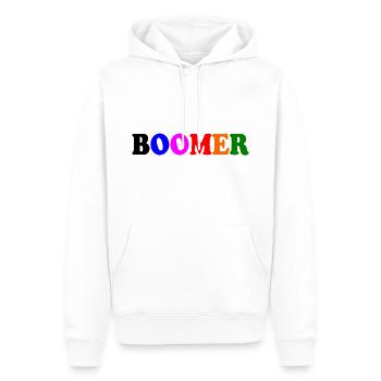 Boomer - Sweat à capuche Premium bio Homme - blanc - Devant - Nico (187cm)