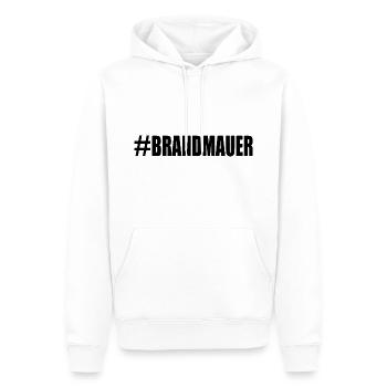brandmauer - Männer Premium Bio Hoodie - Weiß - Vorne - Nico (187cm)