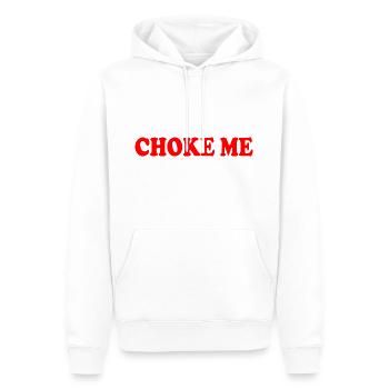 Choke me - Sweat à capuche Premium bio Homme - blanc - Devant - Nico (187cm)