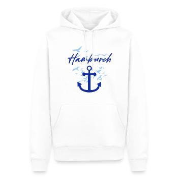 hamburch,hamburg,möwen,anker - Männer Premium Bio Hoodie - Weiß - Vorne - Nico (187cm)