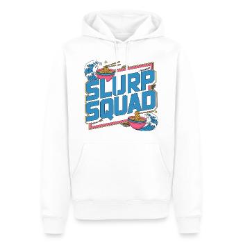 Ramen Slurp Squad Noodle Bowl adore la cuisine japonaise - Sweat à capuche Premium bio Homme - blanc - Devant - Nico (187cm)