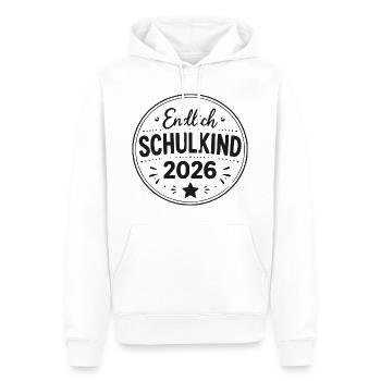 Endlich Schulkind 2026 - Männer Premium Bio Hoodie - Weiß - Vorne - Nico (187cm)