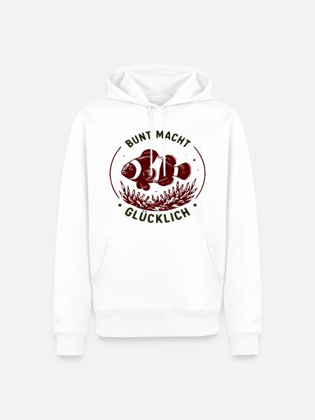 Bunte Boxhandschuhe Glücklich - Männer Premium Bio Hoodie - Weiß