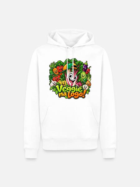 Lustiger Mangold - Männer Premium Bio Hoodie - Weiß