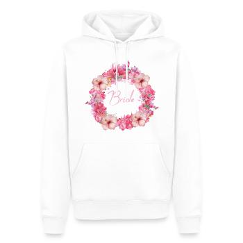 bride,flowers,wreath of flowers,floral,magnolias - Männer Premium Bio Hoodie - Weiß - Vorne - Nico (187cm)