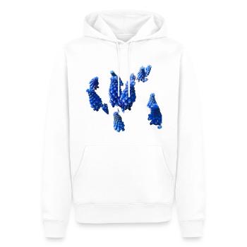 Fleurs,Fleur,Printemps,Fleurs,Jacinthes - Sweat à capuche Premium bio Homme - blanc - Devant - Nico (187cm)