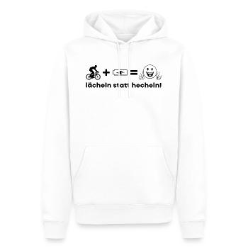 Smile Bicycle Gift Cyclist Sport - Men’s Premium Organic Hoodie - white - Front - Nico (187cm)