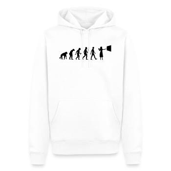 Professeur Evolution Professeur d’école Développement - Sweat à capuche Premium bio Homme - blanc - Devant - Nico (187cm)
