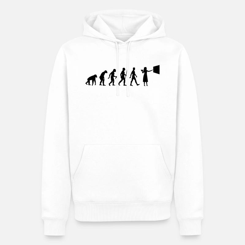 Lehrerin Evolution Schullehrerin Entwicklung - Männer Premium Bio Hoodie - Weiß