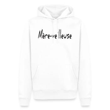 mere veilleuse - Mère-veilleuse mère merveilleuse - Sweat à capuche Premium bio Homme - blanc - Devant - Nico (187cm)