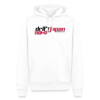 DRIFT JAPAN Apparel Kanji Speed Logo - Sweat à capuche Premium bio Homme - blanc - Devant - Nico (187cm)