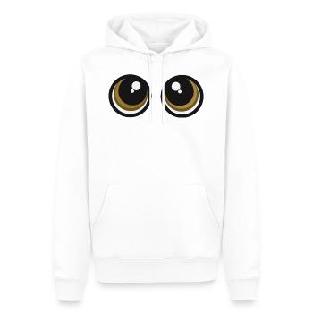 yeux mignons regardent cadeau expressions faciales bébé mignon - Sweat à capuche Premium bio Homme - blanc - Devant - Nico (187cm)