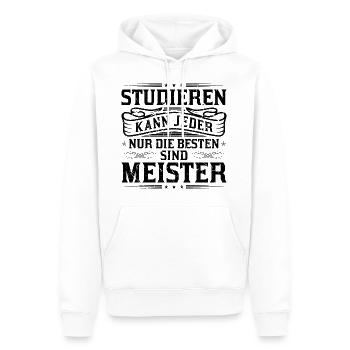 Handwerker Meister - Männer Premium Bio Hoodie - Weiß - Vorne - Nico (187cm)