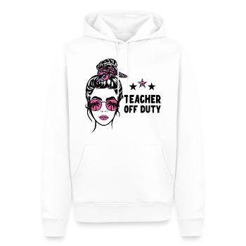 Teacher Off Duty Lehrer außer Dienst - Männer Premium Bio Hoodie - Weiß - Vorne - Nico (187cm)