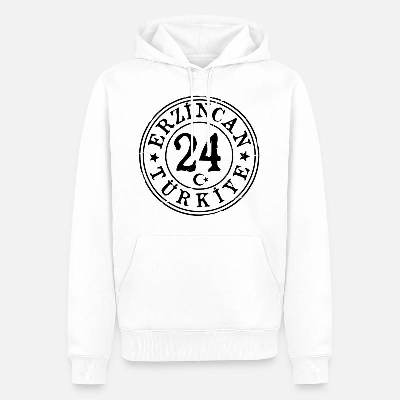Erzincan 24 Millésime - Sweat à capuche Premium bio Homme - blanc