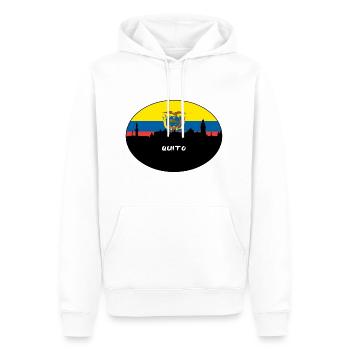 Quito Equador Flag Skyline Silhouette Reisen - Männer Premium Bio Hoodie - Weiß - Vorne - Nico (187cm)