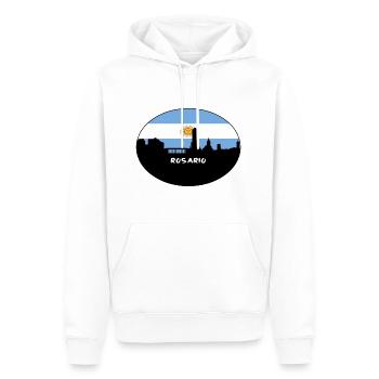 Rosario Argentinien Flagge Skyline Silhouette Reisen - Männer Premium Bio Hoodie - Weiß - Vorne - Nico (187cm)