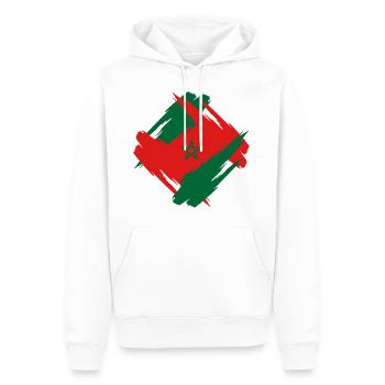 Design Maroc - Sweat à capuche Premium bio Homme - blanc - Devant - Nico (187cm)
