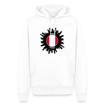 Lima Skyline Peru Flagge Reisesouvenir - Männer Premium Bio Hoodie - Weiß - Vorne - Nico (187cm)