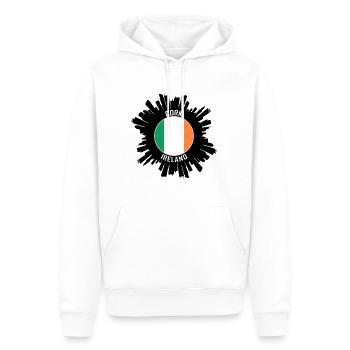Cork Skyline Ireland Flag Travel Souvenir - Men’s Premium Organic Hoodie - white - Front - Nico (187cm)