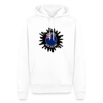 Northcote Skyline Neuseeland Flagge Reise-Souvenir - Männer Premium Bio Hoodie - Weiß - Vorne - Nico (187cm)