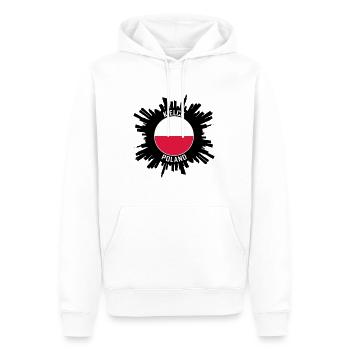 Kielce Skyline Polen Flagge Reise-Souvenir - Männer Premium Bio Hoodie - Weiß - Vorne - Nico (187cm)