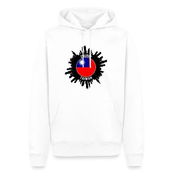 Zhubei Skyline Taiwan Flag Souvenir de voyage - Sweat à capuche Premium bio Homme - blanc - Devant - Nico (187cm)