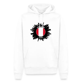 Ayacucho Skyline Peru Flagge Reise-Souvenir - Männer Premium Bio Hoodie - Weiß - Vorne - Nico (187cm)