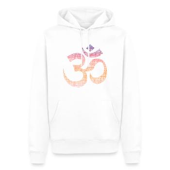 Yoga, Om, Namaste,Vintage - Männer Premium Bio Hoodie - Weiß - Vorne - Nico (187cm)