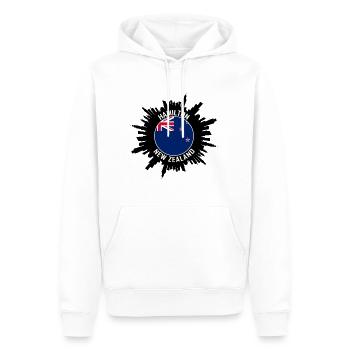 Hamilton Skyline Neuseeland Flagge Reise-Souvenir - Männer Premium Bio Hoodie - Weiß - Vorne - Nico (187cm)