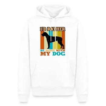American Foxhound Dog Love Silhouette Retro Sunset - Sweat à capuche Premium bio Homme - blanc - Devant - Nico (187cm)