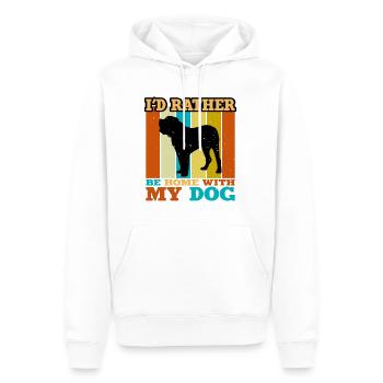 Alano Espanol Hundeliebhaber Silhouette Vintage Sunset - Männer Premium Bio Hoodie - Weiß - Vorne - Nico (187cm)