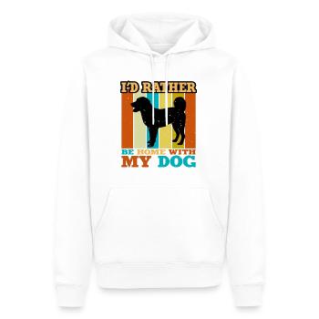 Appenzeller Sennenhund Hund Silhouette Retro Sunset - Männer Premium Bio Hoodie - Weiß - Vorne - Nico (187cm)