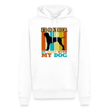 Ariège Pointer Hund Lover Silhouette Vintage Sunset - Männer Premium Bio Hoodie - Weiß - Vorne - Nico (187cm)