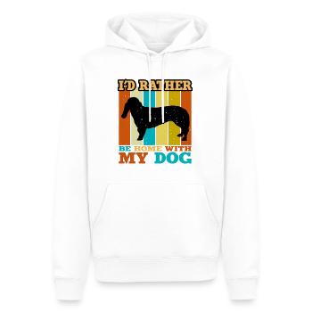 Basset Bleu De Gascogne Dog Silhouette Retro Sun - Sweat à capuche Premium bio Homme - blanc - Devant - Nico (187cm)