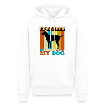 Noir et bronzé Virginie Foxhound Silhouette de chien - Sweat à capuche Premium bio Homme - blanc - Devant - Nico (187cm)