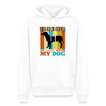 Chien Francais Blanc Et Noir Dog Silhouette Retro - Men’s Premium Organic Hoodie - white - Front - Nico (187cm)