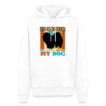 Chow Chow Dog Lover Silhouette Vintage Sunset - Men’s Premium Organic Hoodie - white - Front - Nico (187cm)