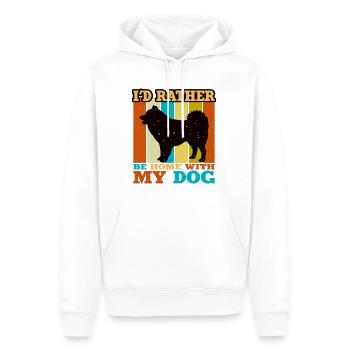elou Dog Silhouette Vintage Sunset für Hundeliebhaber - Männer Premium Bio Hoodie - Weiß - Vorne - Nico (187cm)