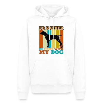 Deutsch Kurzhaar Vorstehhund Silhouette Retro - Männer Premium Bio Hoodie - Weiß - Vorne - Nico (187cm)