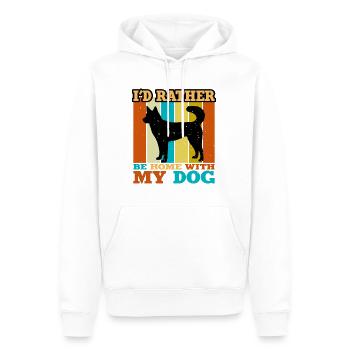 Kai Ken Hundeliebhaber Silhouette Vintage Sonnenuntergang - Männer Premium Bio Hoodie - Weiß - Vorne - Nico (187cm)