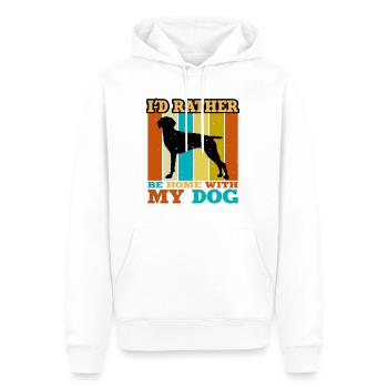 Old Danish Pointer Dog Silhouette Retro Sunset - Men’s Premium Organic Hoodie - white - Front - Nico (187cm)