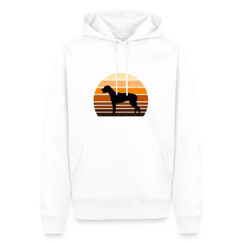 American Foxhound Dog Love Silhouette Retro Sunset - Sweat à capuche Premium bio Homme - blanc - Devant - Nico (187cm)