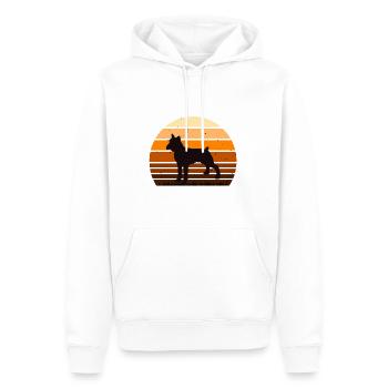 Boxer Dog Silhouette Vintage Sunset pour les amoureux des chiens - Sweat à capuche Premium bio Homme - blanc - Devant - Nico (187cm)