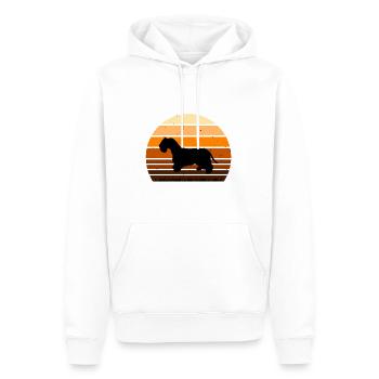 Cesky Terrier Hundeliebhaber Silhouette Vintage Sonnenuntergang - Männer Premium Bio Hoodie - Weiß - Vorne - Nico (187cm)