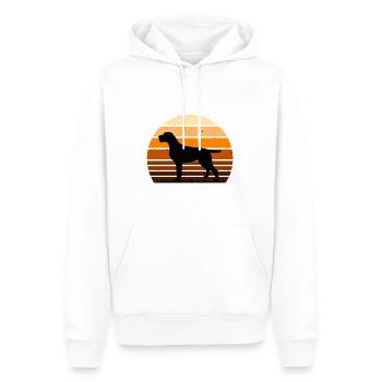 Cesky Fousek Dog Lover Silhouette Vintage Sunset - Sweat à capuche Premium bio Homme - blanc - Devant - Nico (187cm)